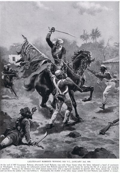 Lt Roberts winning his VC January 1858 by Henry A. Payne